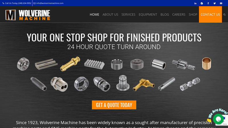 Home - Wolverine Machine Quality, Precision Machined Parts