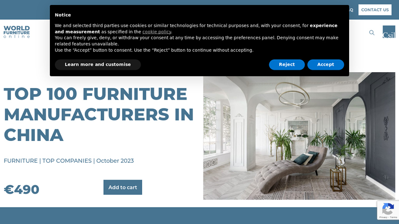 Image of Top 100 upholstered furniture manufacturers in China