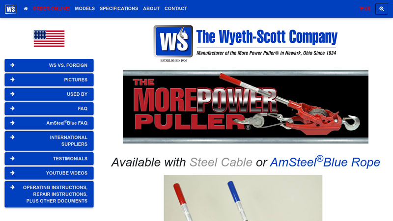 The More Power Puller?, Portable Winch, Cable Puller, Come Along Winches | By The Wyeth-Scott Company