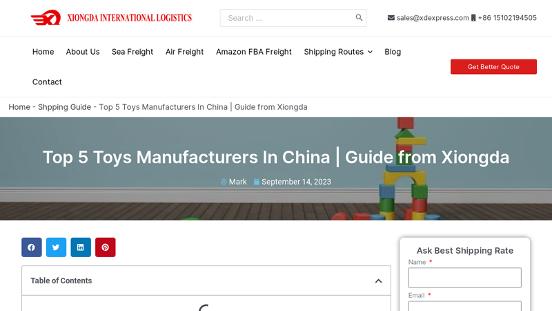 Image of Top 5 Toys Manufacturers In China | Guide from Xiongda