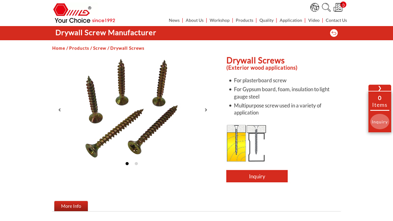 Image of Drywall Screws | Sheetrock Screws | Drywall Screw Manufacturer | YCS ...