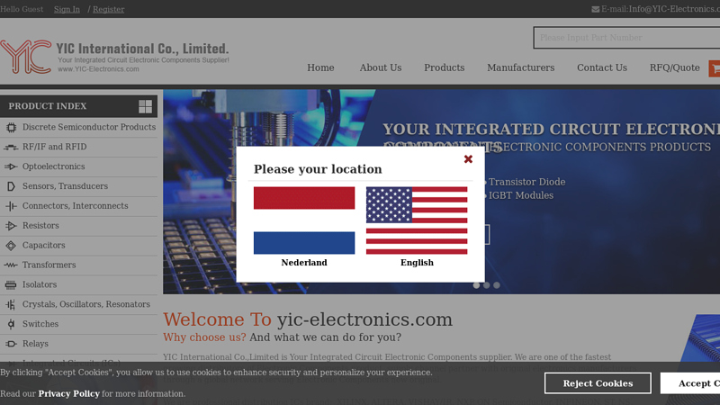 YIC International Co Limited | Electronic Components Supplier | Electronic Components Distributor | www.YIC-Electronics.com