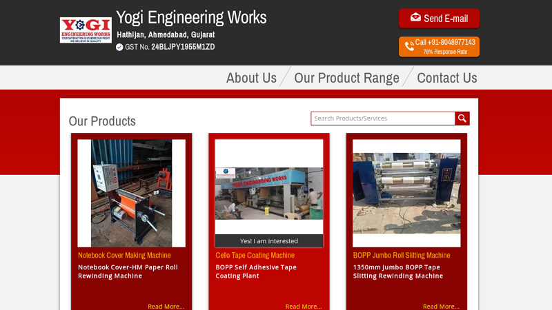 Yogi Engineering Works - Manufacturer of Mini BOPP Tape Slitting Rewinding Machine & Slitter Rewinder Machine from Ahmedabad