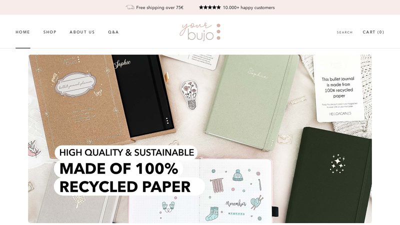 Eco-friendly Journals & Notebooks | 100% recycled paper | yourbujo