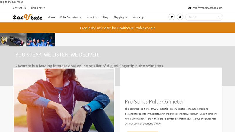 Zacurate: Manufacturer of Pulse Oximeters, Dealer Pricing is Available