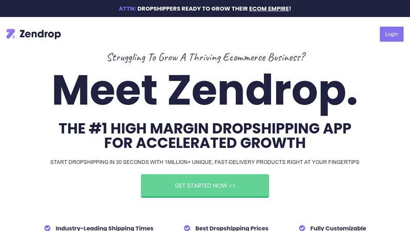 #1 Dropshipping App | Zendrop