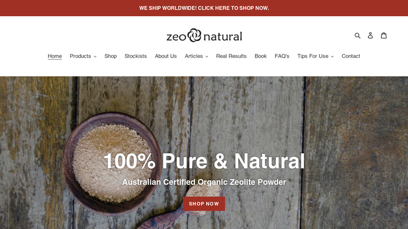 Zeo Natural Australian Certified Organic Zeolite Powder