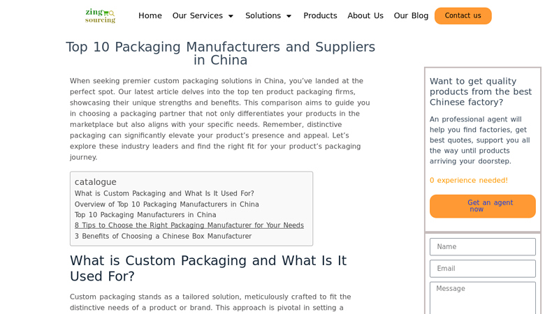 Image of Top 10 Packaging Manufacturers and Suppliers in China