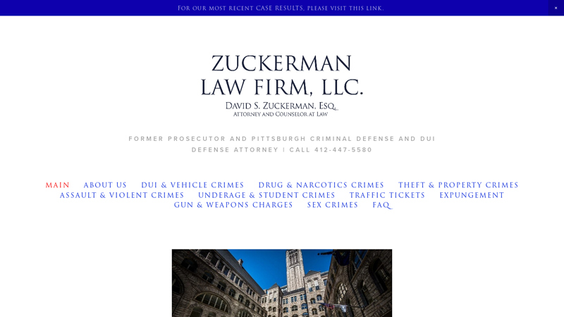 Pittsburgh Criminal Defense Attorney | Zuckerman Law Firm LLC