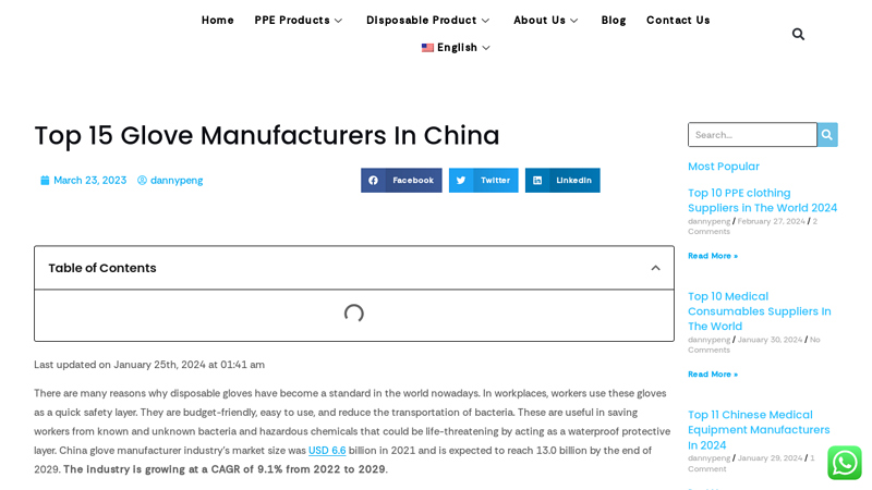 Image of Top 15 Glove Manufacturers In China